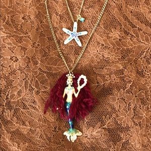 Betsy Johnson Mermaid Sea Star Necklace